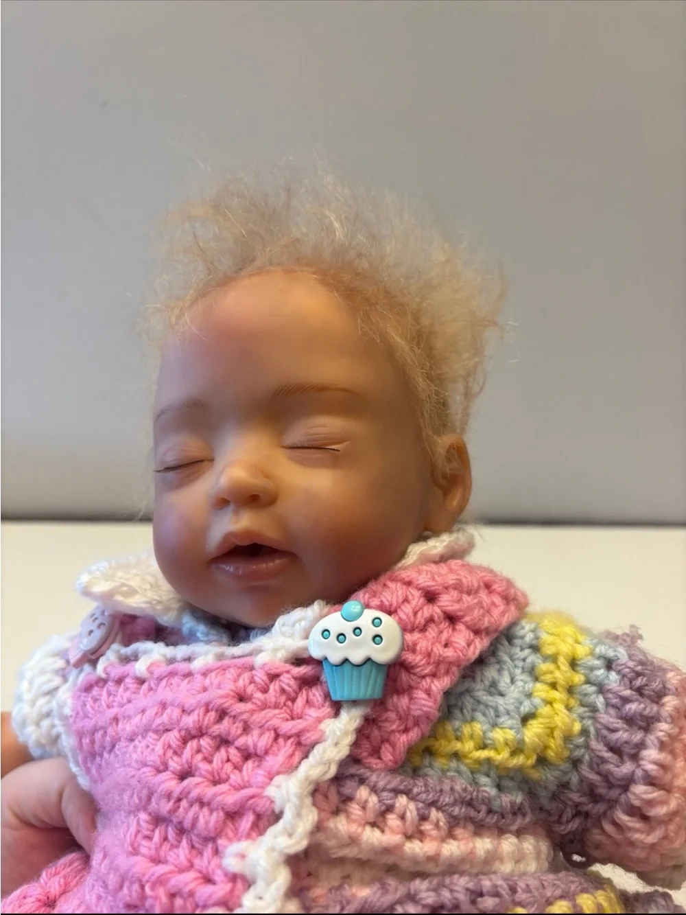 ADG Mayra Graz sleeping baby doll with knitted outfit